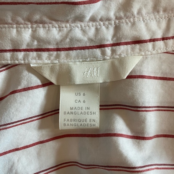H&M Pin striped long sleeved dress blouse - Picture 5 of 6